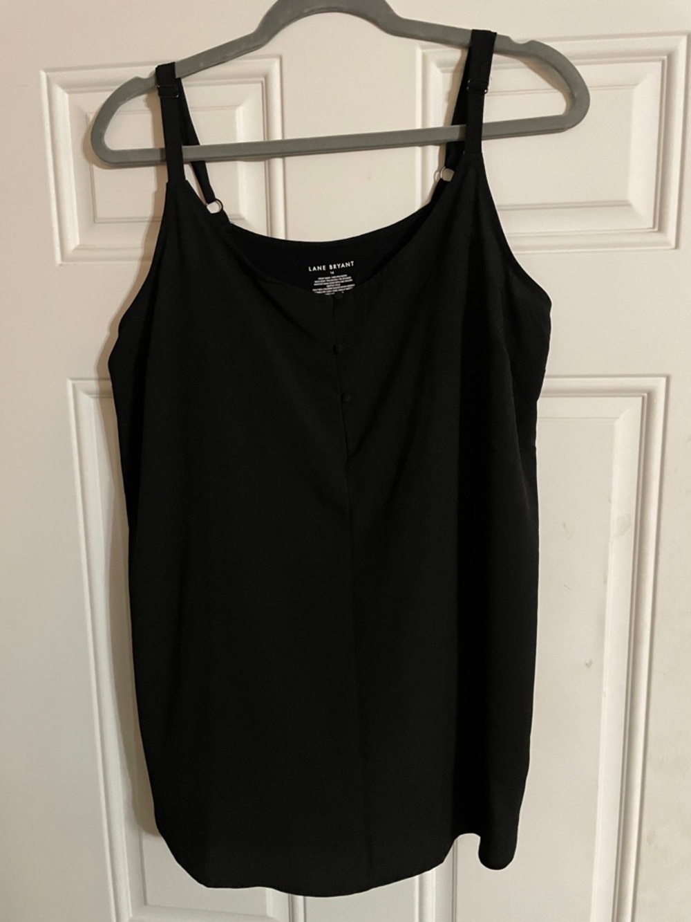 Lane Bryant Black Adjustable-Strap Cami Tank